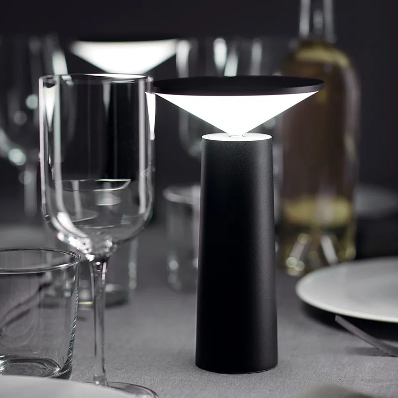 

Pop USB LED Table Light Coffee Restaurant Bar Desk Lamp Rechargeble Touch Dimming Bedside Night Lights Loft Decor Interior Light