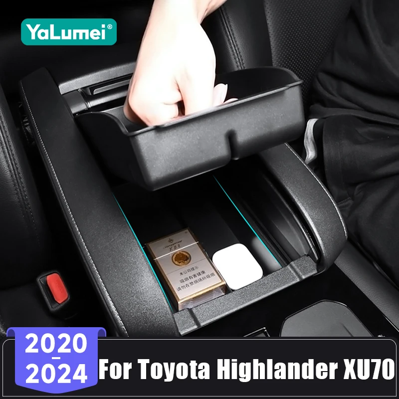 Voor Toyota Highlander Kluger XU 70 Hybrid 2020 2021 2022 2023 2024 Auto Armsteun Opbergdoos Middenconsole Organizer accessoires
