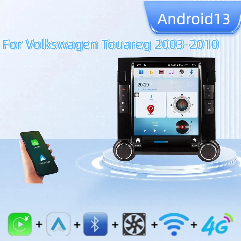 

Android 13 8+256GB For Volkswagen Touareg 2003-2010 Car Multimedia Player Auto Stereo Tape Recorder Navigation Head Unit Refit