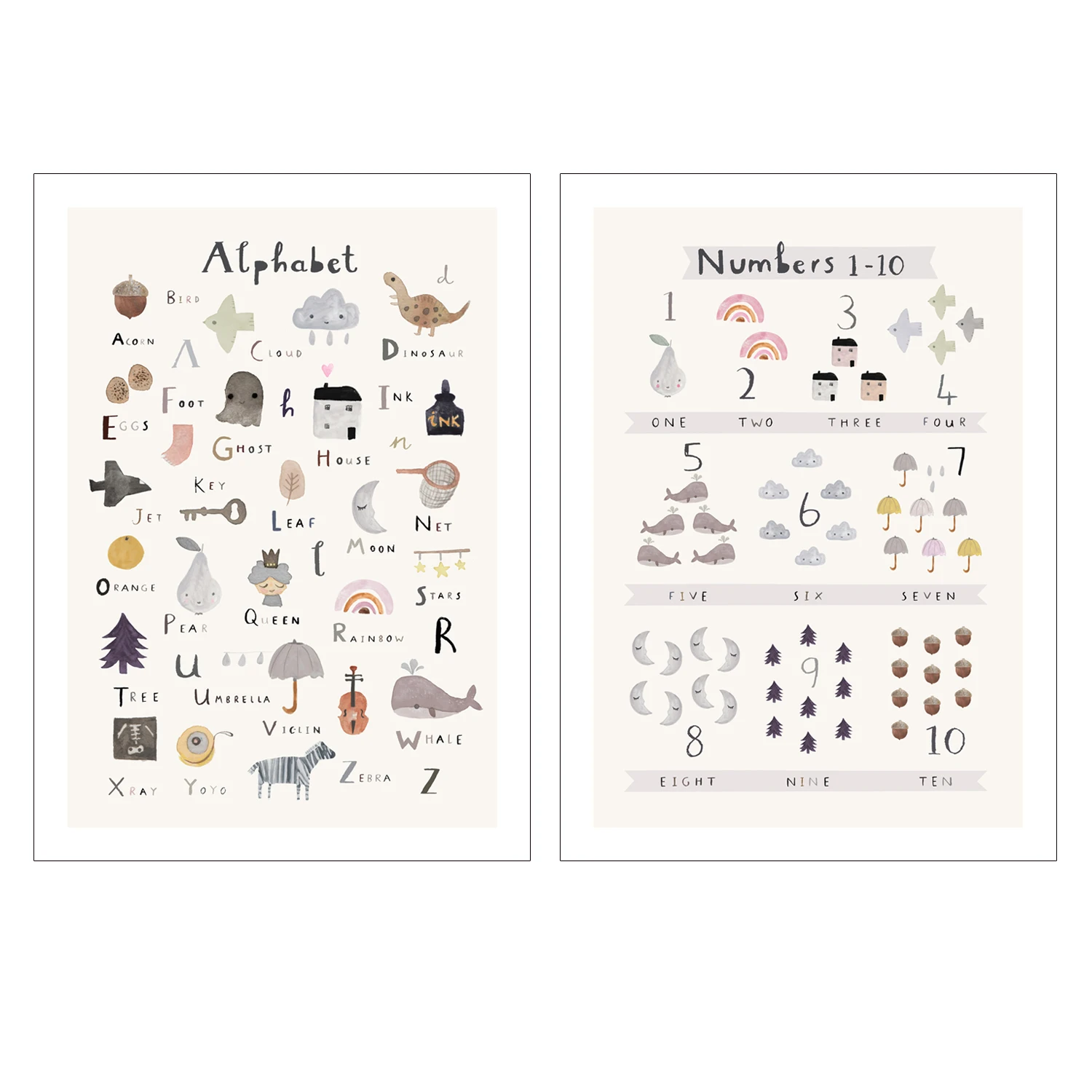 

Alphabet Poster Canvas Educational Kids Room Wall Painting Early Learning Decor Safari Animals Animal Print Nursery Art Picture