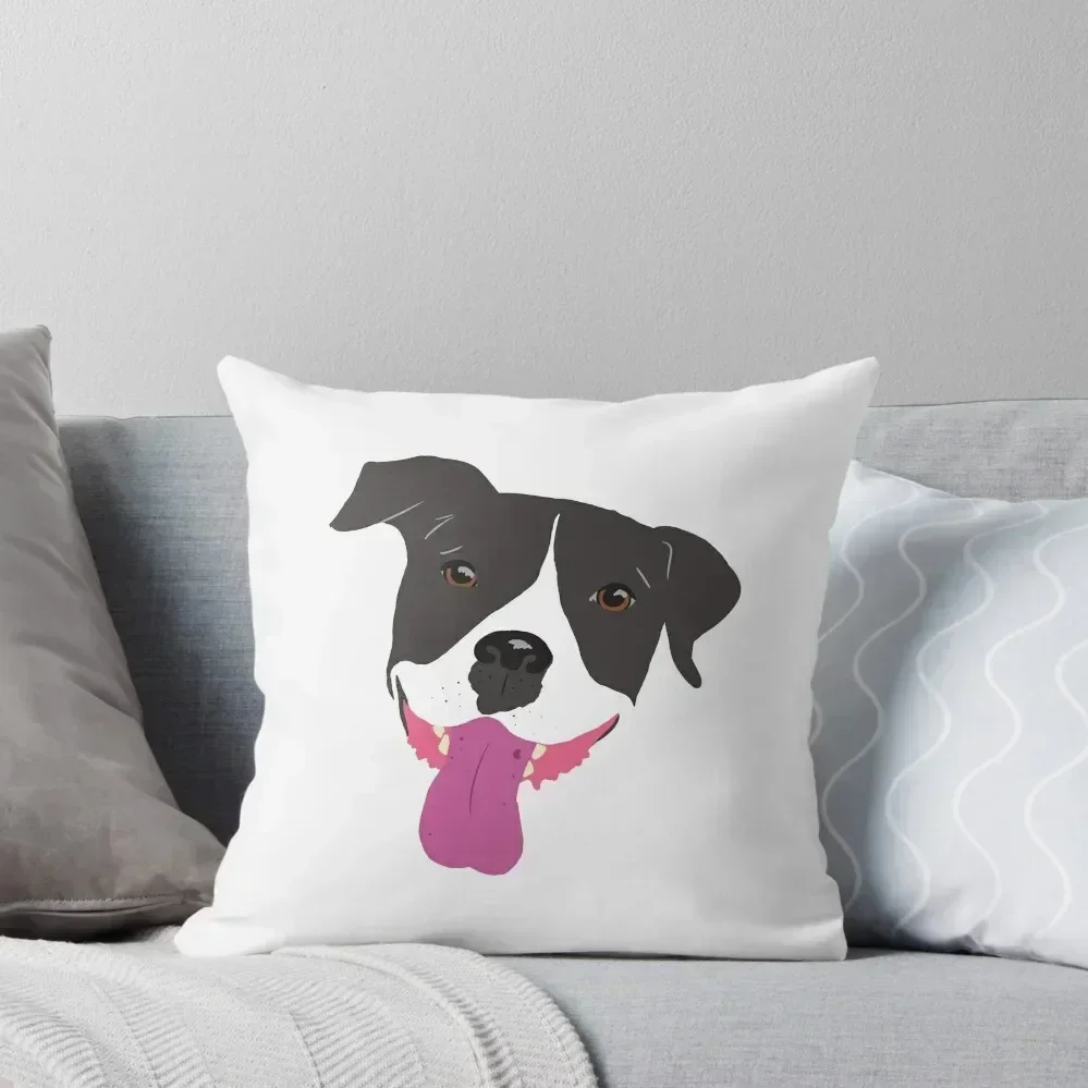 

Black and white pitbull Throw Pillow luxury decor Decorative pillowcase pillow