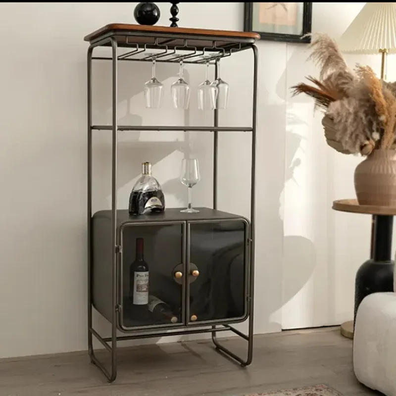 Glass Door Wine Cabinet Display Cabinet Living Room Wine Rack Internet Celebrity Small High-End Light Luxury