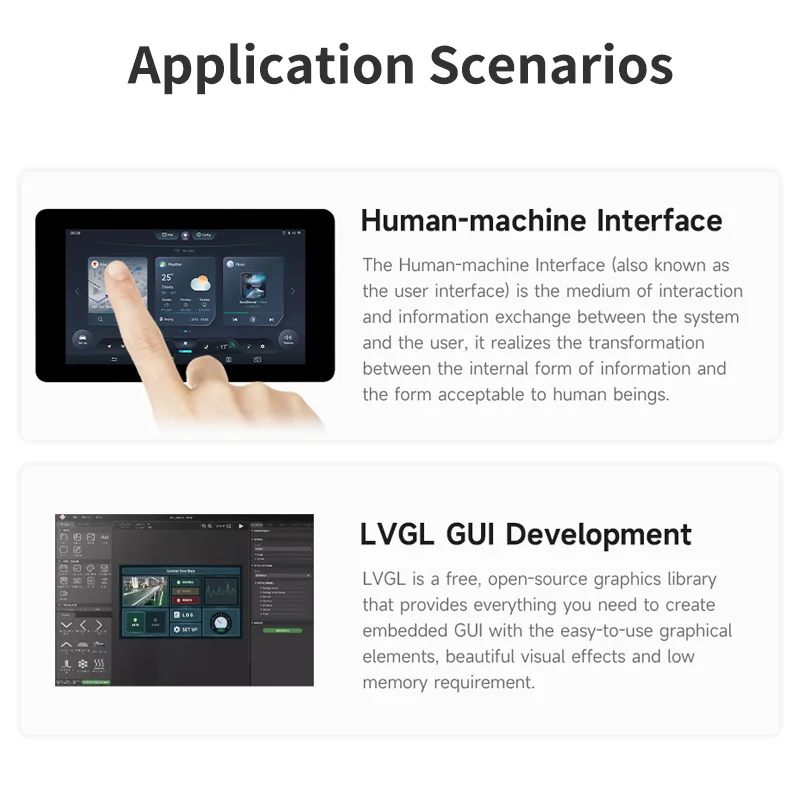 Imagem -03 - Touch Display Development Board Tela 800x480 Lx7 Processador Dual-core Flash 8m Wifi Bt5 Gui Lvgl Hmi Esp32 Esp32-s3