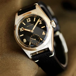 Baltani Men's Watch Vintage Military Watch 36mm Bubble Quartz Watch Tribute to Top Luxury Brand Vintage Luminous Clock New