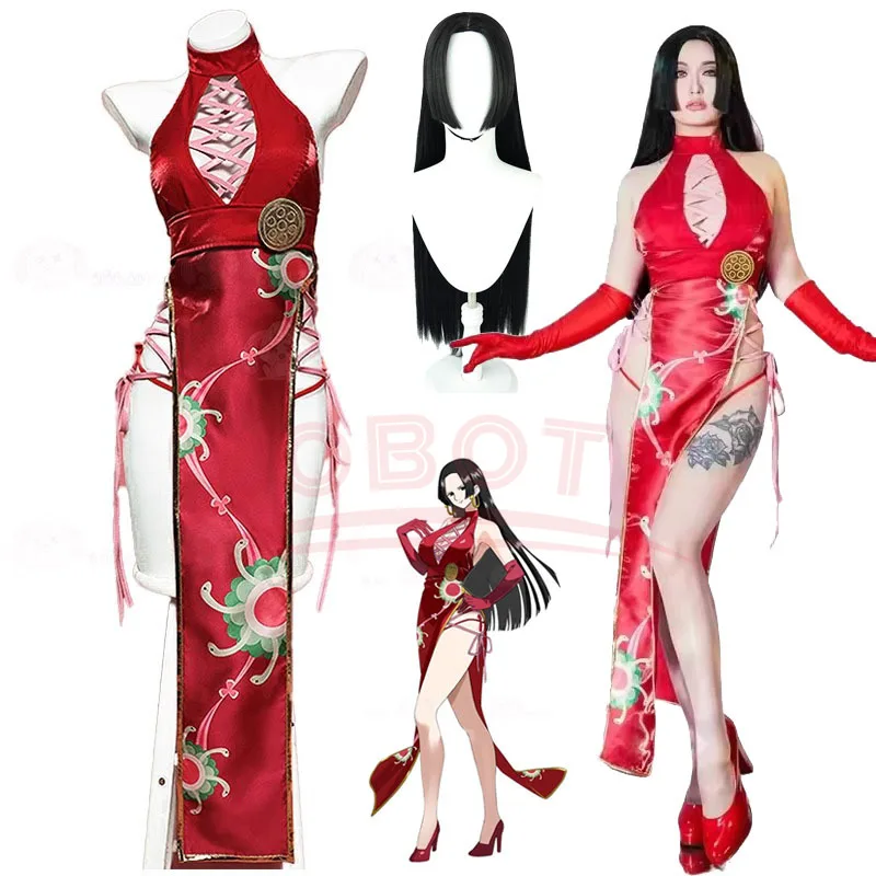 

Аниме Боа Хэнкок Косплей Костюм Парик Пират Императрица Косплей Женский Костюм Одежда Змея Принцесса Сексуальные Наряды Для Хэллоуина