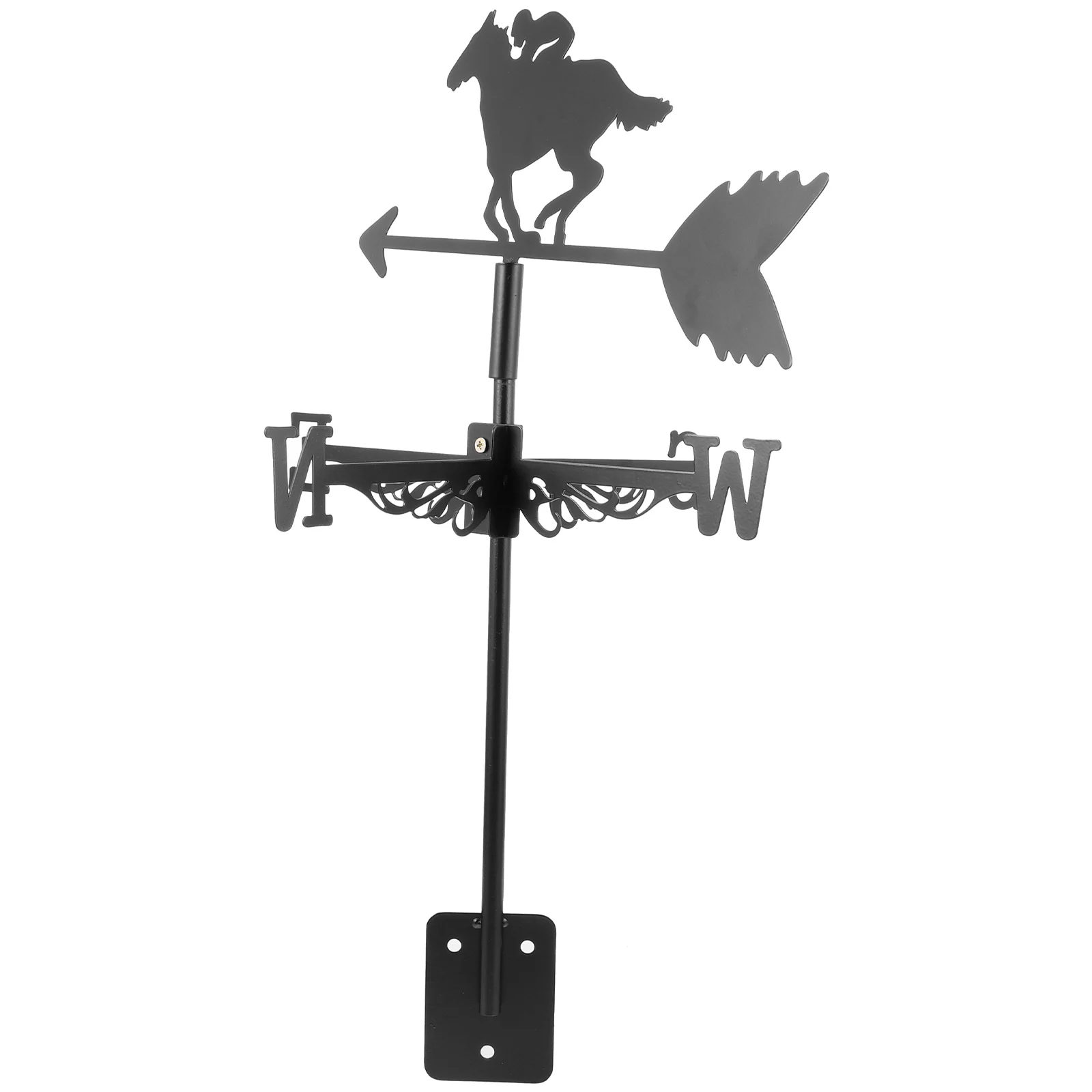 Stainless Steel Sprayed Racing Horse Weathervane Decorative Yard nament Wind Direction Indicator for Garden Shed - Image 4