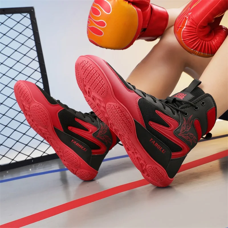 

Men New Boxing Shoes Comfortable Judo Fitness Outdoor Training Combat Athletic Male Wrestling Shoes Struggle Brand Lightweight