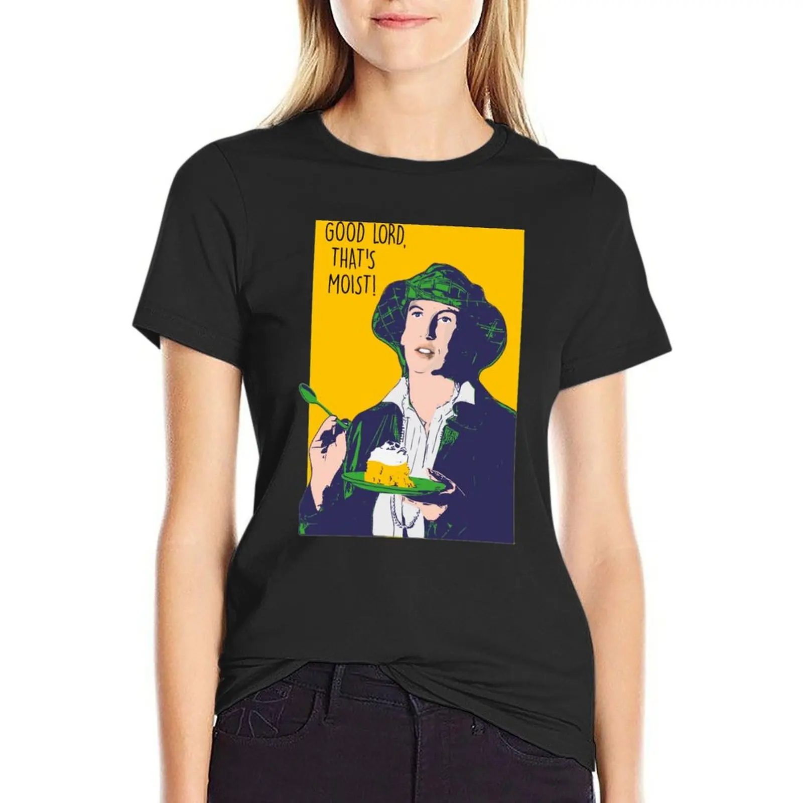 

miranda hart - moist - pop art edition T-Shirt Female clothing funny t-shirts for Women graphic tees