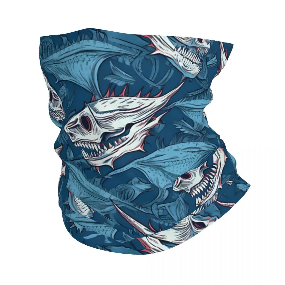 Creepy Fish Sticker Scarf Neckerchief Neck Face Mask Polyester