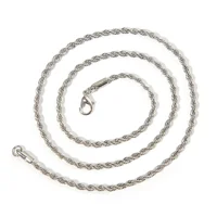 New Simple Classic Rope Chain for Men Women Necklace Casual Punk Stainless Steel Figaro Twisted Cuban Chain Necklace Jewelry 5