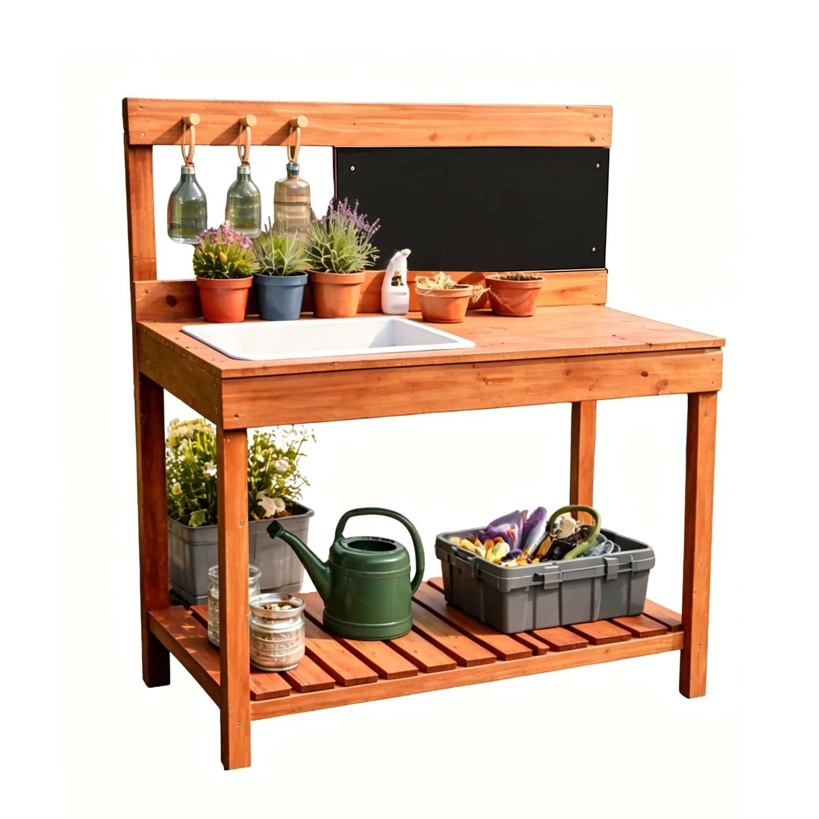 Wooden Potting Benches For Children Outdoor Indoor Garden Planting Table Work Bench Kids Science Education Tools