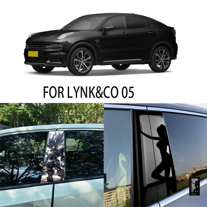 

Door Window Decoration Trims Pillar Posts Stickers Auto Styling For LYNK 05 Car accessories