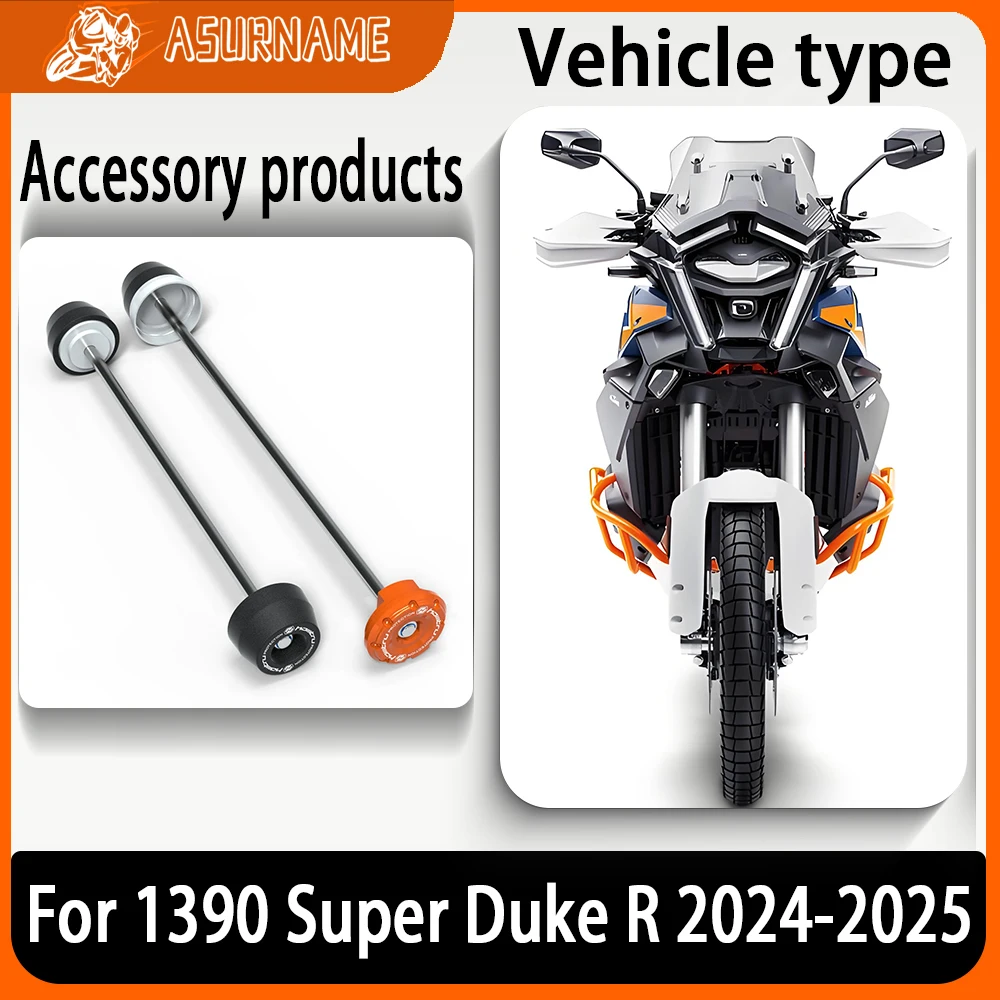 

2025 New For 1390 Super Duke R 2024- Motorcycle Accessories Front & Rear Axle Fork Crash Sliders Wheel Protection
