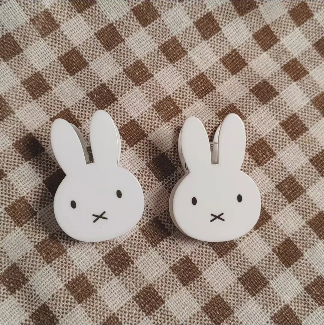 Miffy Cartoon Hair Clip Cute Miffy Hair Clip PP Clip Girl's Bangs Clip Book Note Clip Accessory Gift Toys for Girl
