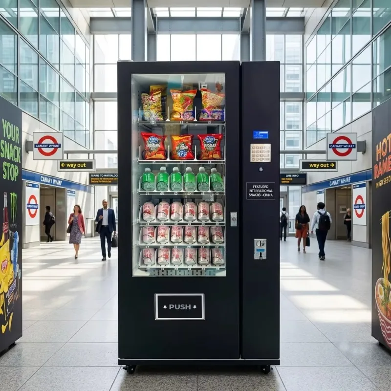 Combo Vending Machine Cashless Payment Snack Cold Drink Vendor Compact Small Capacity SDK Enabled Cloud-Based Management