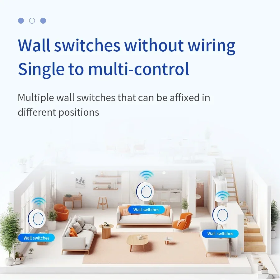 E27 Wireless Lamp Holder RF433MHz Sensor Portable Round Remote Switch Bedroom Warehouse Workshop LED Bulb Remote Controller