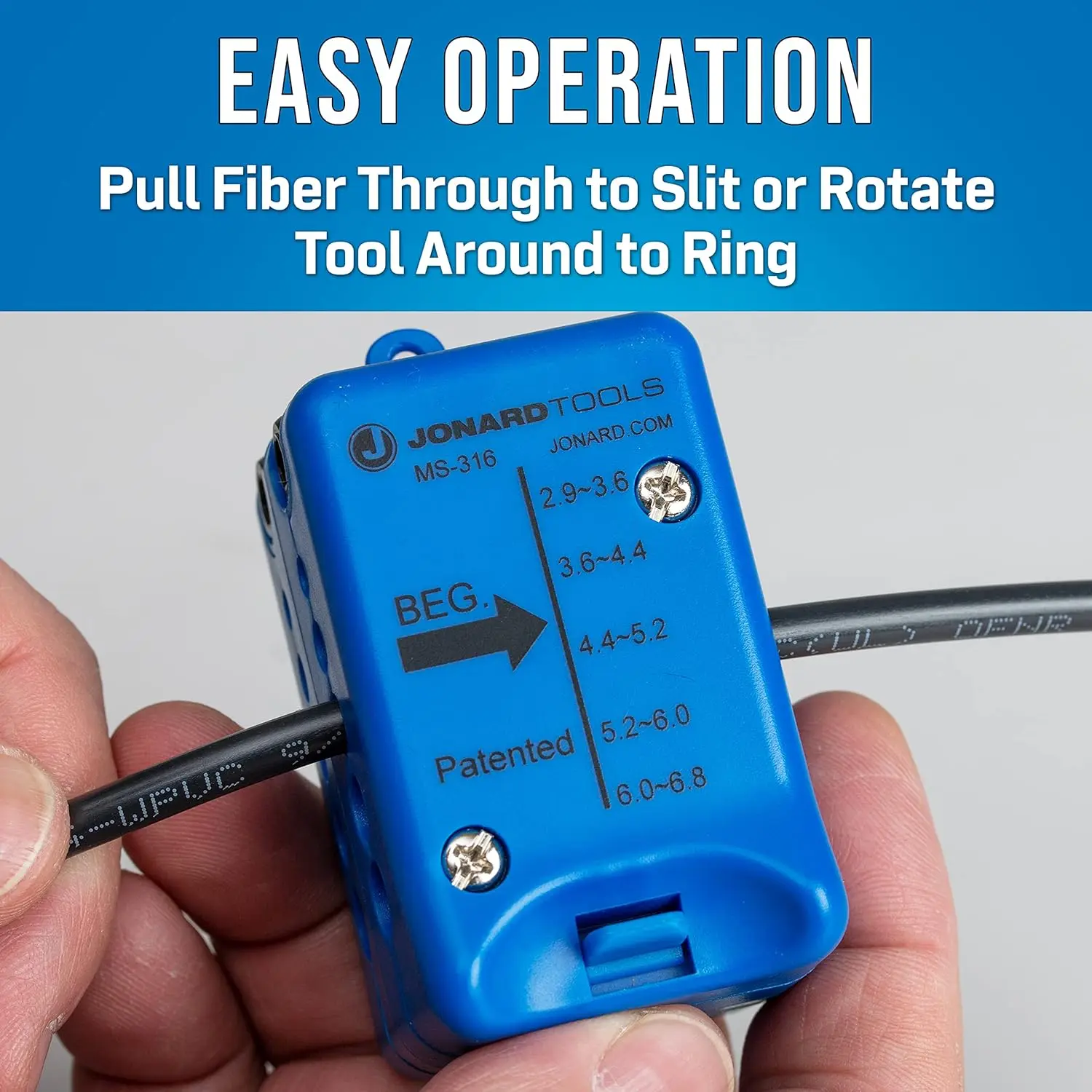 Fiber Optic Cable Mid Span Slit & Ring Tool (2.9 mm - 6.8 mm)