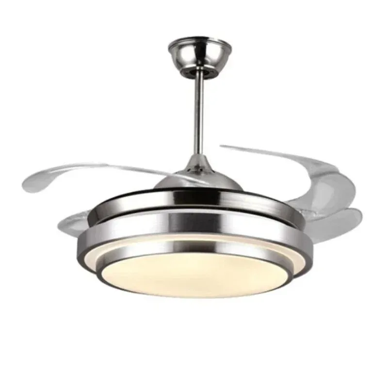 Modern Simple Ceiling Fans Lights Acrylic Leaf Led Ceiling lights110v/220v 36/42 Inch for Factory Office Livingroom Parlor