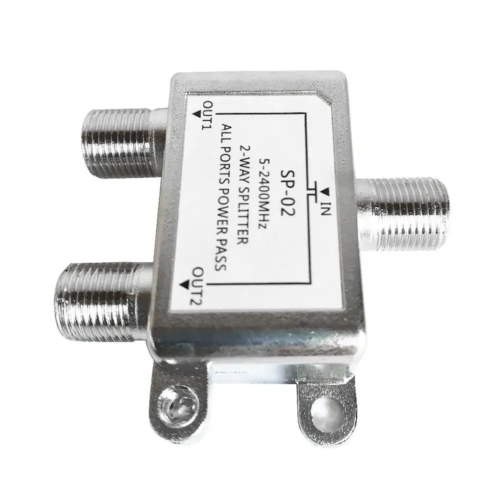 5-2400MHz 4 Way Digital Coax Cable Splitter 4 Channel Satellite/Antenna Distributor Receiver For SATV/CATV