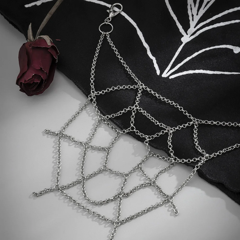 

2pcs Pants Chain Web Design Adjustable Punk Waist Jewelry For Men Women Jean Trousers Decorative Metal Belt Chains