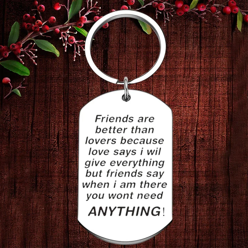 Charm best friend Friendship Gifts Keychain Pendant soul Sister bff Gift Key Chains Friends are better than lovers