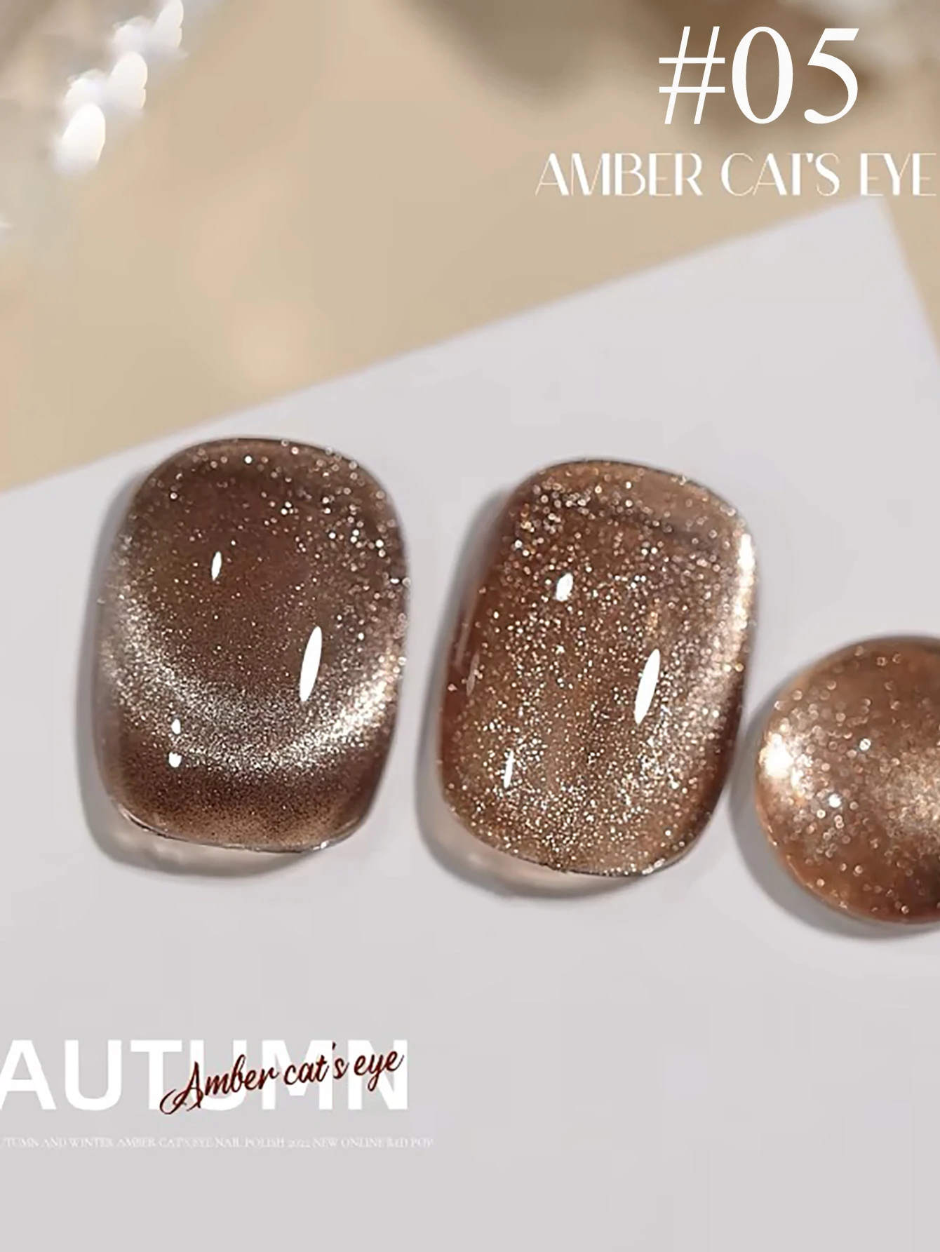 1-9szt WS Jesień/Zima Złota Jesień Bursztynowy Żelowy Lakier do Paznokci Cat Eye Nowy Biały Flash Karmelowy Brązowy Kawowy Nail Art Nail Supplies