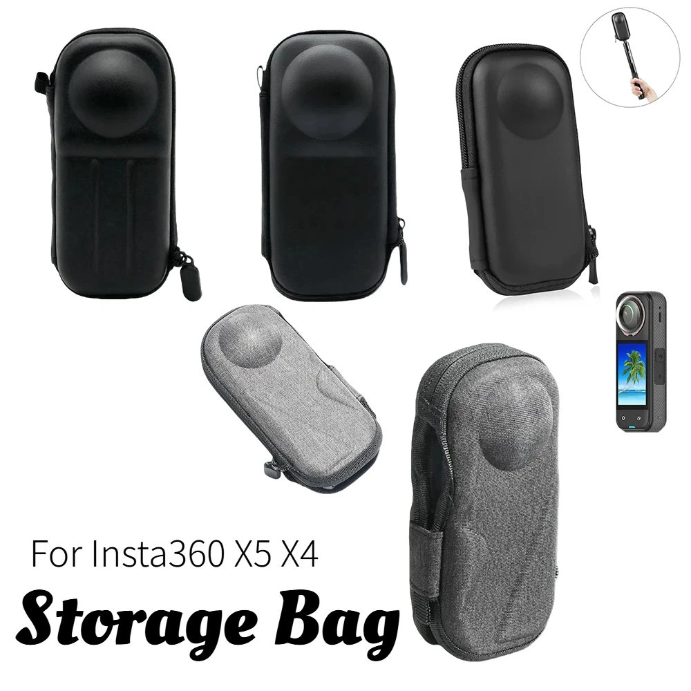 Panoramic Camera Body Bag Color PU Carrying Storage Bag Anti-Scratch Portable Storage Case Protection Bag for Insta360 X4 X5