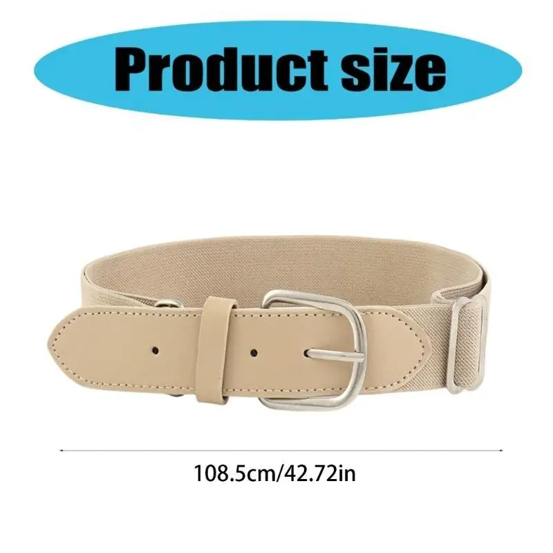 حزام خصر بيسبول 652F، حزام كرة لينة من الجلد الصناعي، حزام خصر مرن قابل للتعديل مع مشبك معدني للأولاد المراهقين #6