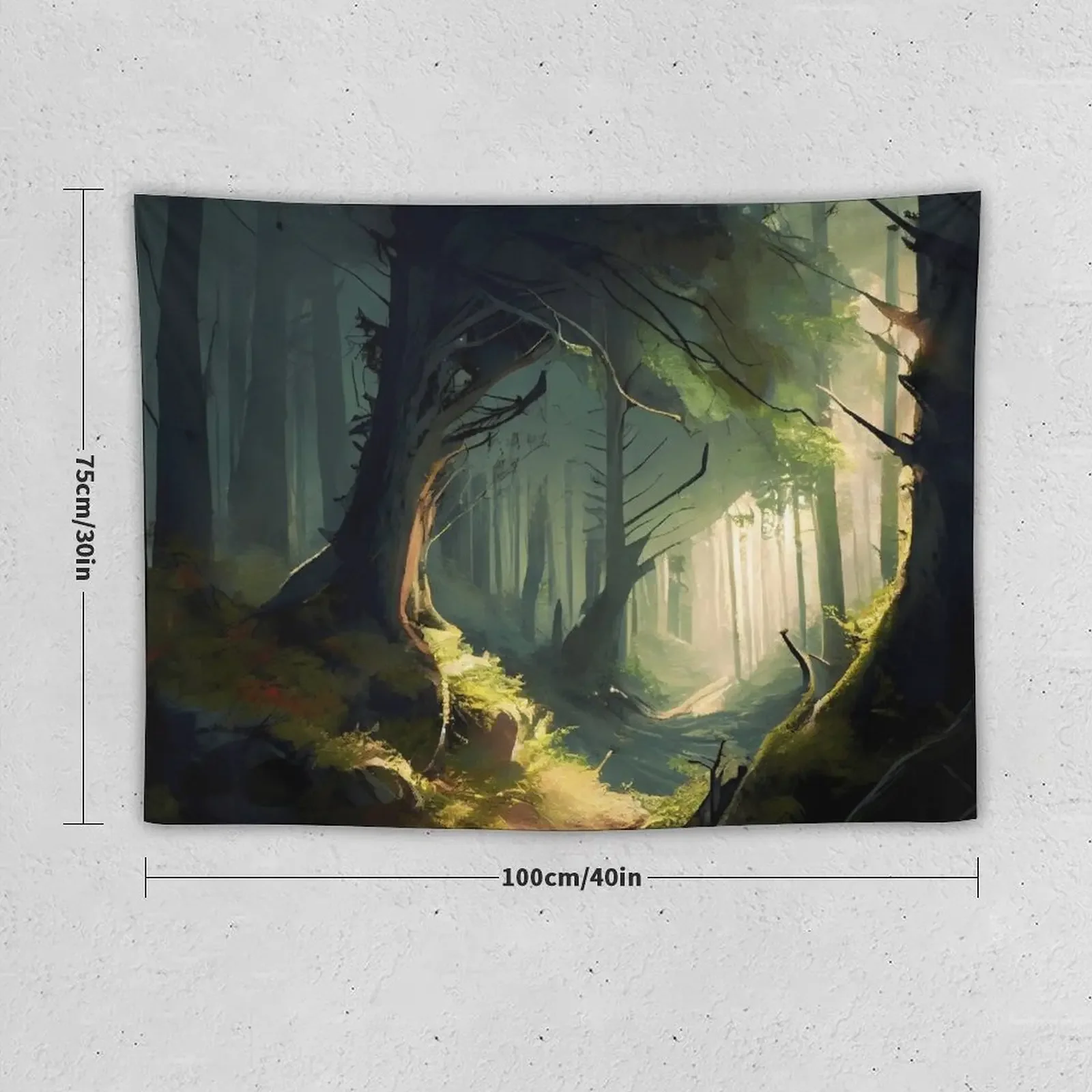 The Sunlit Forest Tapestry Bathroom Decor Decoration Aesthetic On The Wall Tapestry