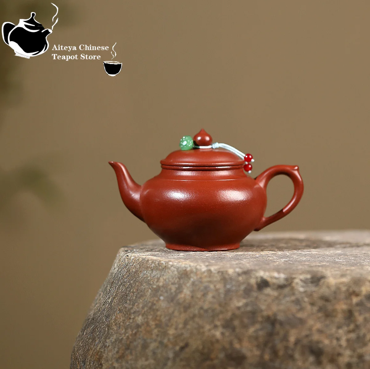 Yixing purple clay teapot, raw ore, wrinkled skin, red mud, laughing cherry teapot, Chinese teapot, Kung Fu tea set