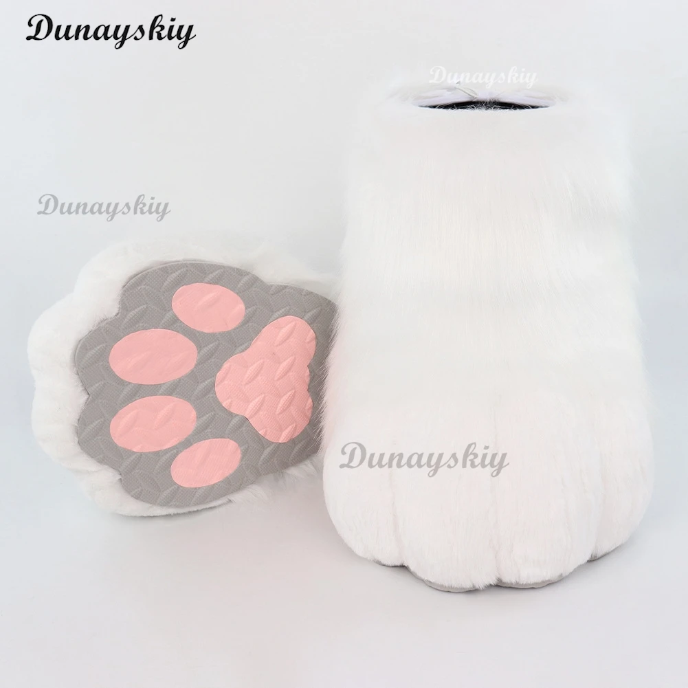 Fursuit Furry รองเท้า Paw คอสเพลย์สไตล์ญี่ปุ่นสัตว์รองเท้านิทรรศการศิลปะรอง Furry รองเท้าคอสเพลย์กลางแจ้งฮาโลวีน