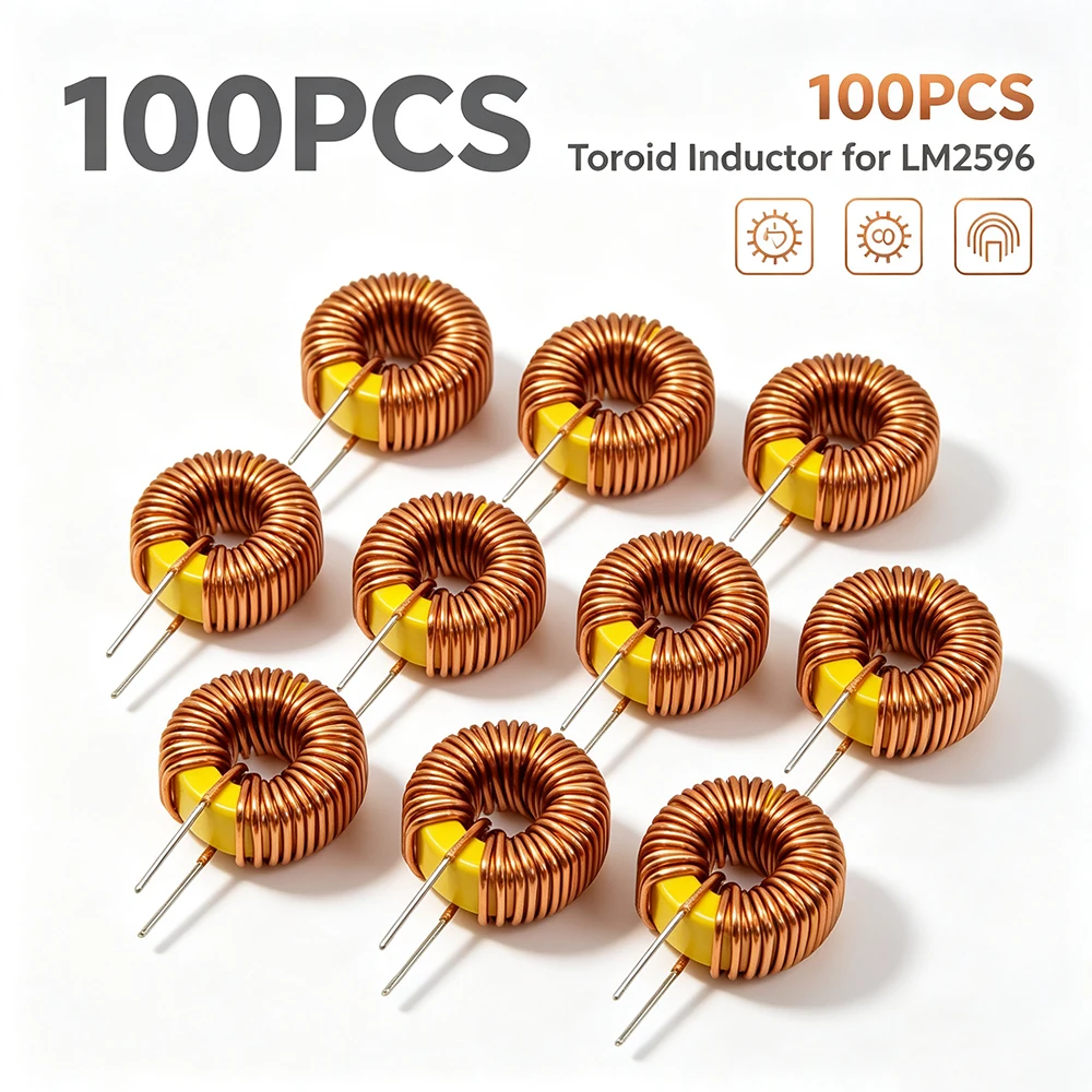 100PCS 5026 Toroid Inductor 3A 6A Winding Magnetic Inductance 22uH 33uH 47uH 56uH 100uH 220uH 330uH 470uH Inductor for LM2596