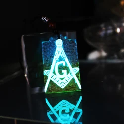 Free and Accepted Masons Necklace The Free Mason Glowing Pendant Luminous Freemason Fraternal Order Glow In The Dark Jewelry