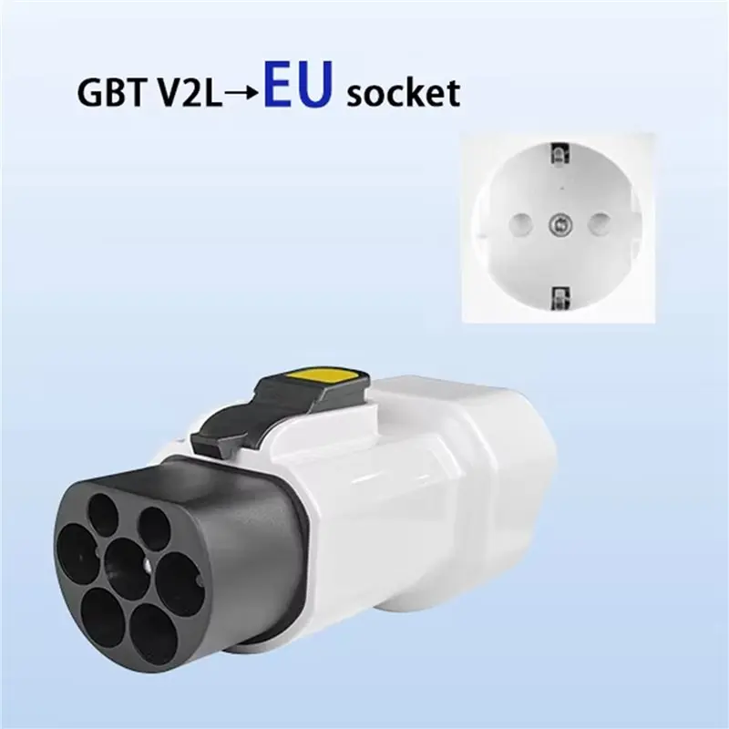 2X Evqiaoyi GBT V2L Discharge Adapter Plug To 16A 220V EU Socket For ZEEKR BYD Li Auto EV GBT Car