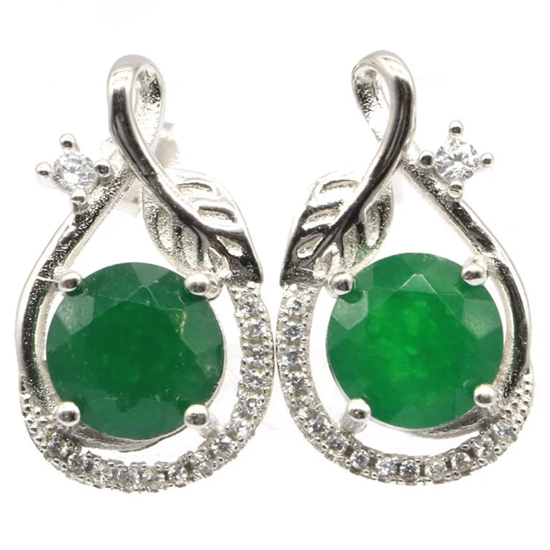 

Buy 3 Get 1 Free 16x9mm 3.2g Real 925 Solid Sterling Silver Earrings Real Green Emerald Pink Tourmaline CZ