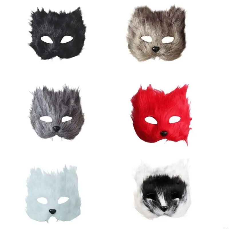 

2025 New Lightweight Plastic Foxes Face Mask For Role Play Costume Event