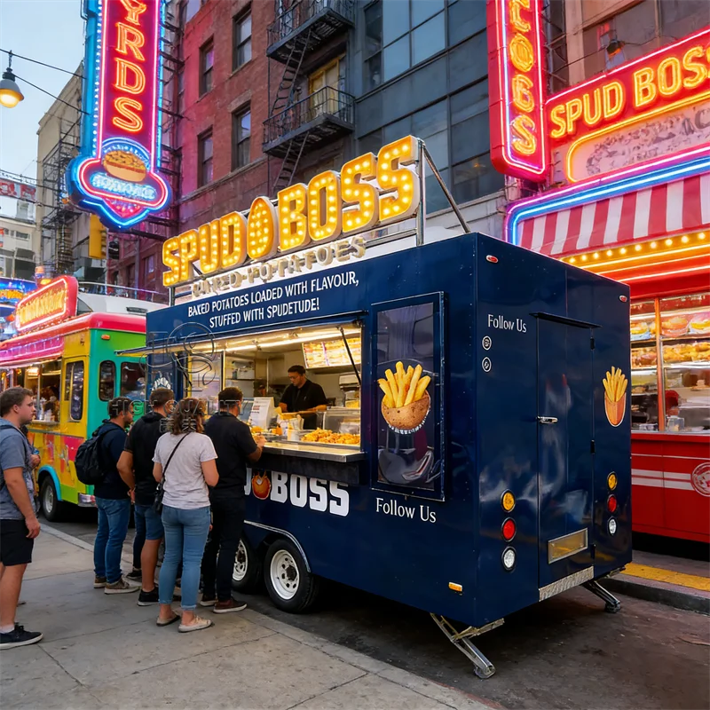 United State Food Truck with Full Kitchen Concession Bbq Compact Concession Trailer Specializing in Grilled Cheese