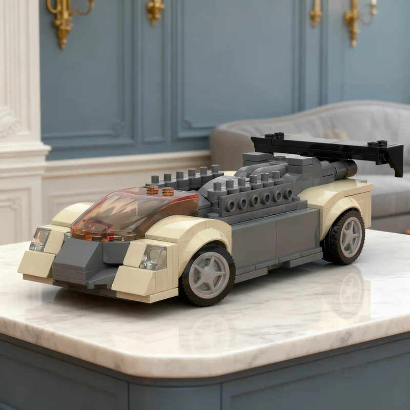 302 pièces MOC Hot Wheels Krazy City Champions, blocs de construction, jouet de construction, idée de cadeau de Noël, briques à assembler, bricolage pour enfants