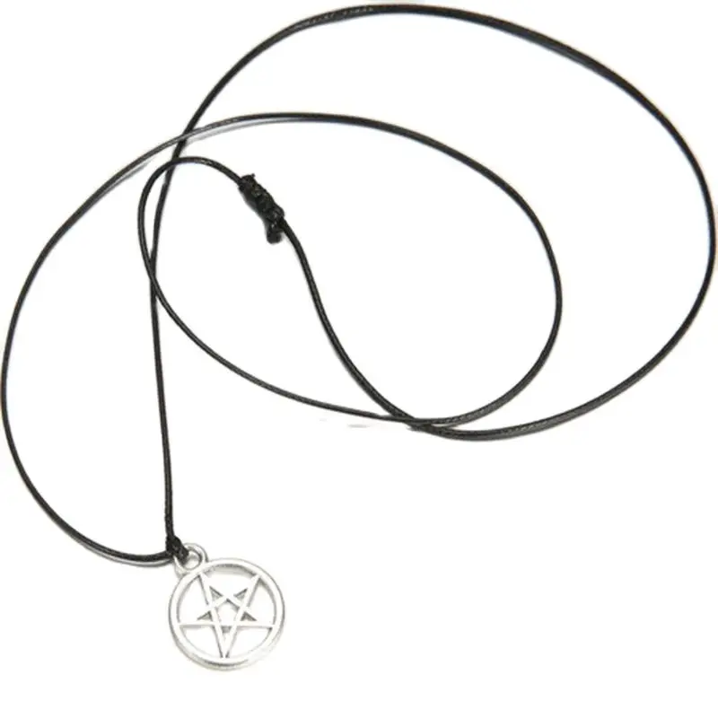 Wicca Pentagram Necklace Women Men Witch Gothic Goth Decor Accessories Designer Vintage Jewelry 2022 Trend Summer Male Pendant