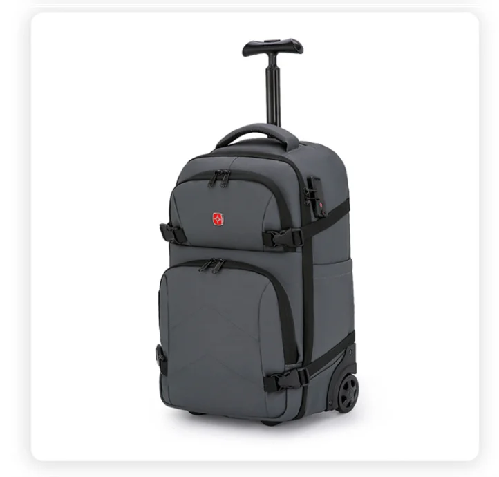 

Школьная сумка на колесиках для мальчиков, школьный дорожный чемодан на колесиках, дорожная сумка на колесиках, 20-дюймовый Оксфордский чемодан для багажа