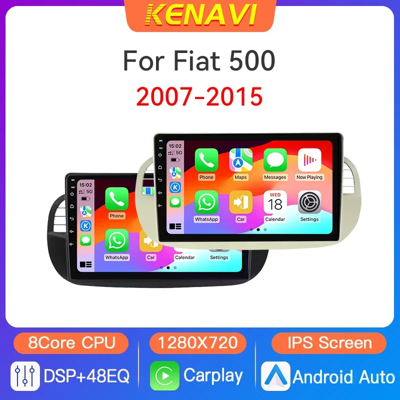 

Car Stereo Radio Multimedia Video Player For Fiat 500 2007-2015 GPS DSP RDS Wireless Carplay Android Auto 2 din No DVD Head Unit