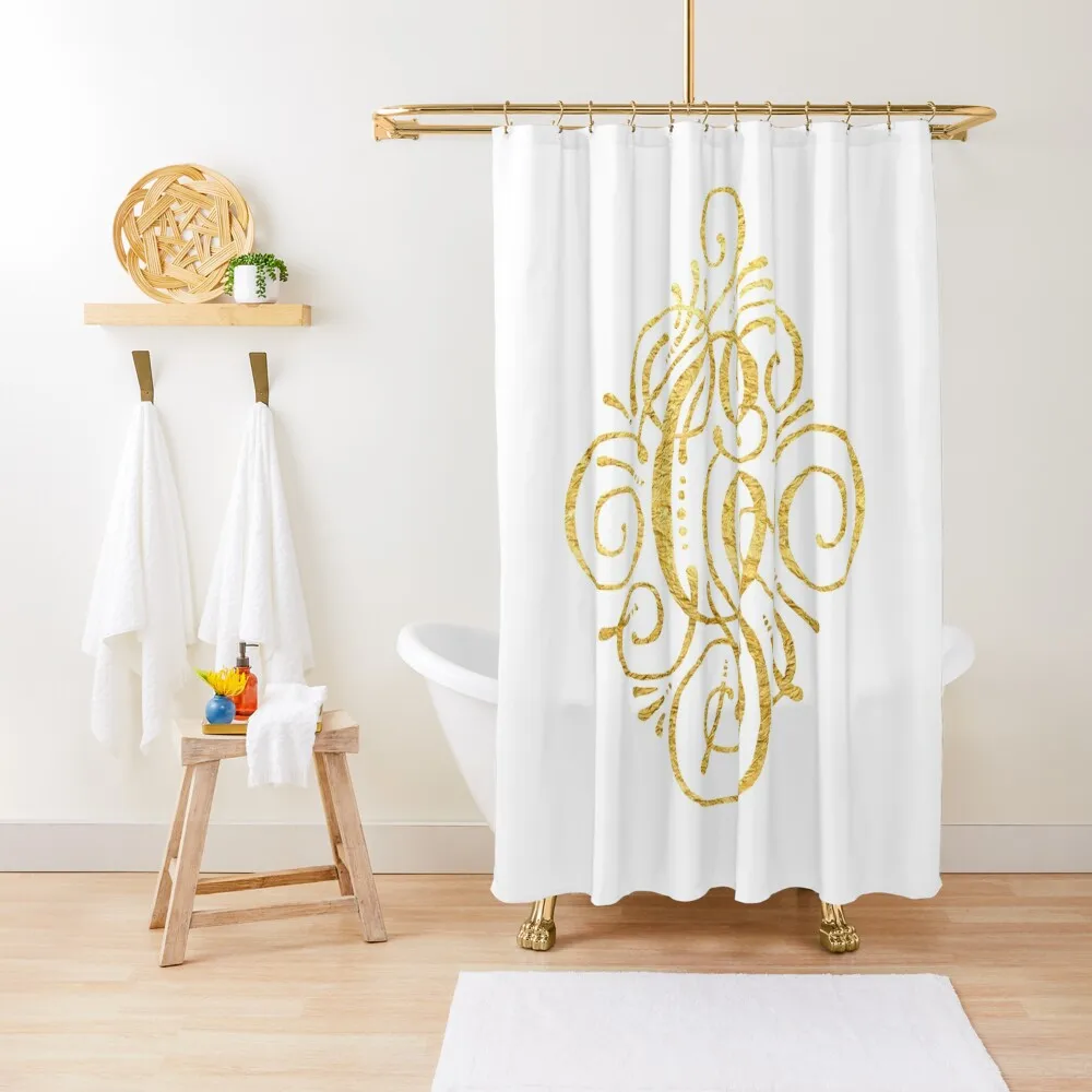

Golden Letter G Shower Curtain Shower Bathroom Shower Set Bathroom Accessory For Curtain