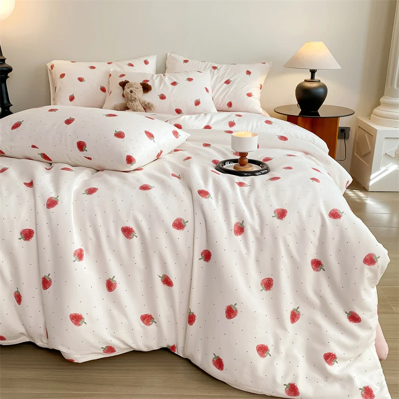 Bonenjoy Print Quilt Cover Girls Room Bedding Duvet Cover Skin-friendly Comforter Cover funda nordica (Pillowcase Need Order)