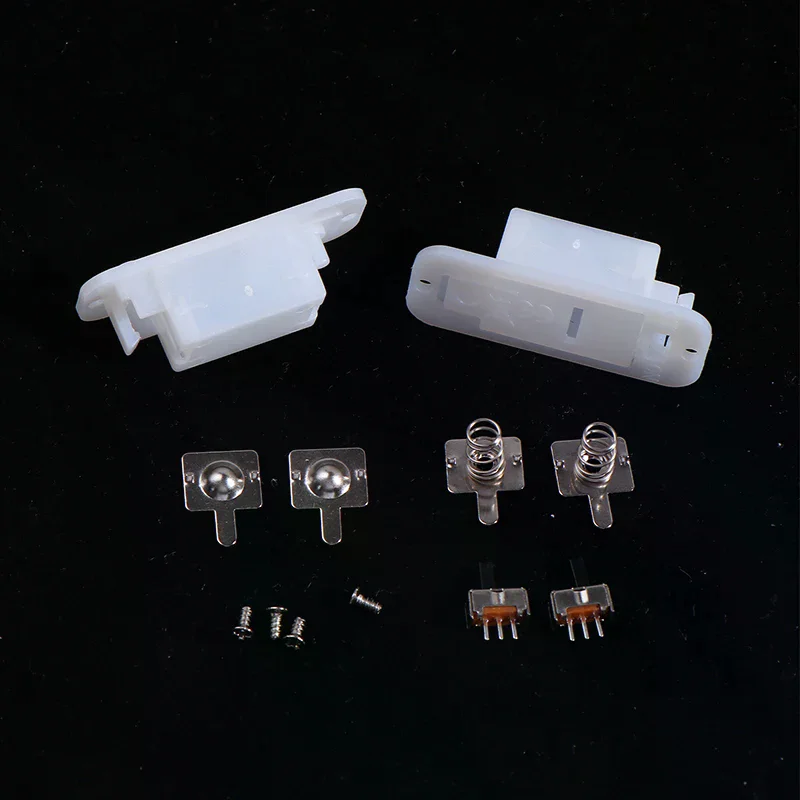 10-Set AG13/LR44 Battery Holder with On/Off Switch - 3V/4.5V Organizer Case for DIY Electronics (Batteries Not Included)