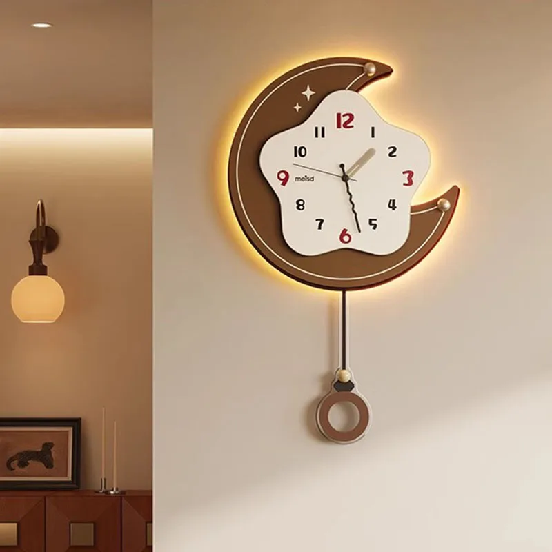 Relojes De pared minimalistas para restaurante Z, relojes De pared estéticos De cuarzo simples, reloj De pared moderno De madera, decoración para sala De estar Z