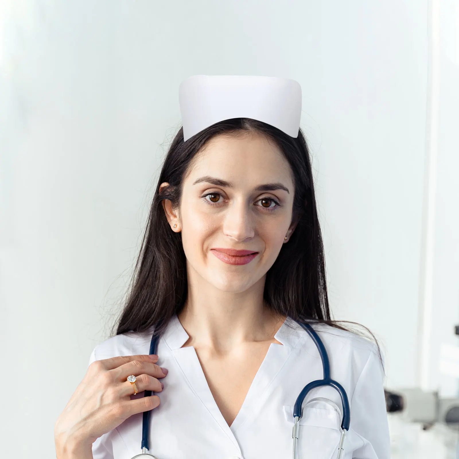 

Breathable Sweat Absorbent Nurse Hat Women Headband Comfortable Antibacterial Fabric Adult Costume Accessory