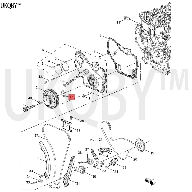 Front crankshaft oil seal 12584041 12609467 12580989
