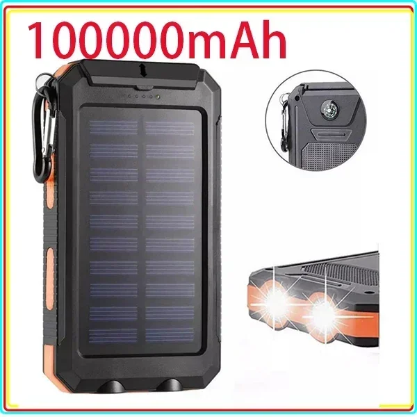 Hot Selling Compass Solar Mobile Power Supply, New 20000mAh Strong Waterproof Solar Power Charging Bank, Available for Wholesale