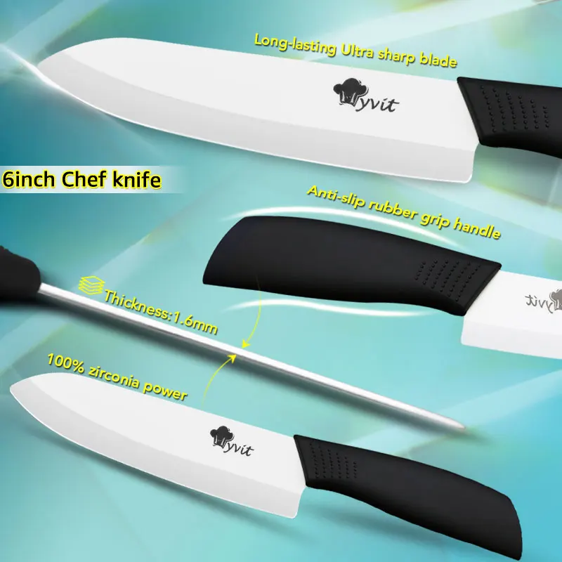 Ceramic Knives Kitchen knives 3 4 5 6 inch Chef knife Cook white zirconia blade Multi-color Handle High Quality