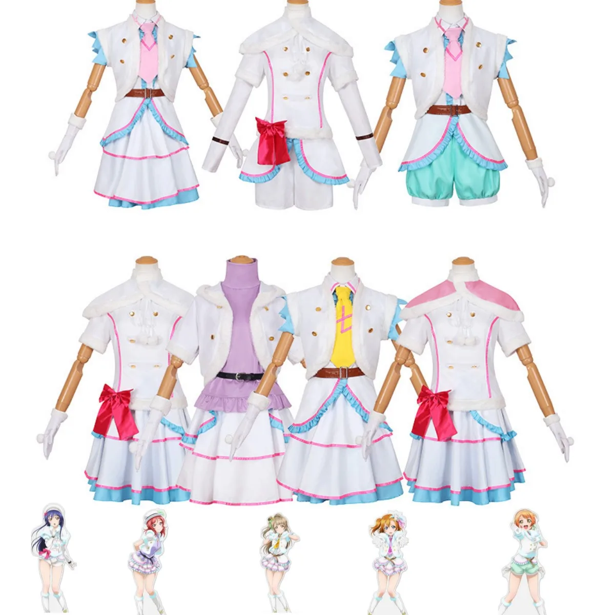 Anime LoveLive Snow Halation EliAyase Sonoda Umi Kotori Minami Maki Nishikino Cosplay Costume Love Live μ'S Snow Lolita Dress